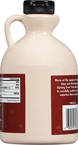 Spring Tree 100% Pure Maple Syrup, Grade A Amber Color, 32 Ounce