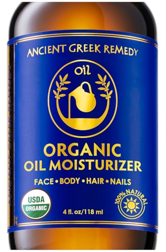 Organic Body & Face Oil for Dry Skin, Hydrating After Shower Moisturizer | Lightweight Nourishing Facial & Body Oil, Natural Cold-Pressed Almond, Olive, Jojoba, Rosehip & Lavender Oils, Vitamin E