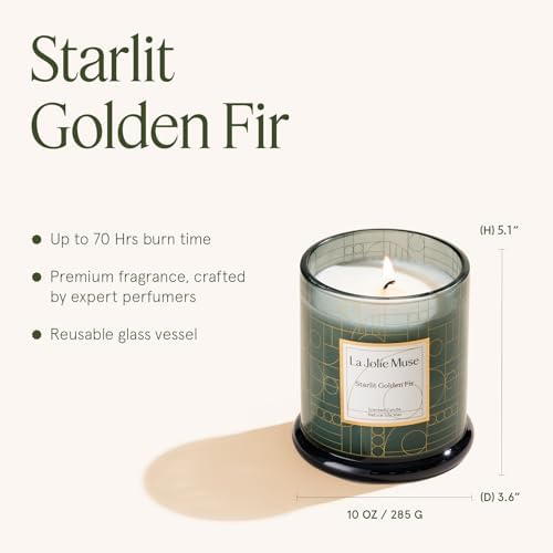 LA JOLIE MUSE Jasmine Floral Scented Candles for Home, Natural Soy 70 Hrs | Luxury White Jar Candle, Clean Non Toxic, Decorative Candle for Candle Warmer, Gifts for Women & Mom, Floral Engaged Candles