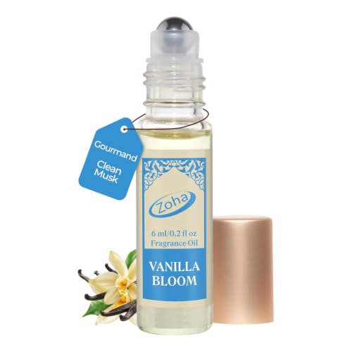 Vanilla Bloom | Roll on Perfumes for Women & Men | Alcohol-free Vanilla Perfume Oil | Travel Size Long Lasting Fragrance | 6ml Roller