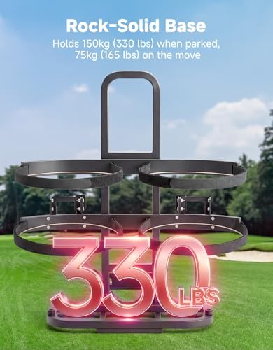 KEMIMOTO Golf Cart Bag Holder, Heavy-Duty Golf Cart Bag Attachment | Compatible with EZGO Valor RXV Club Car