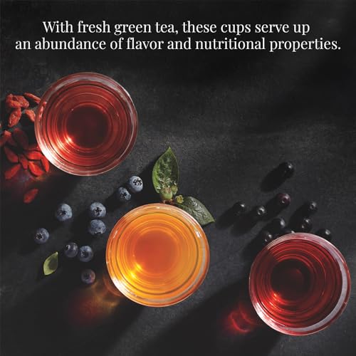The Republic of Tea SuperFruit Goji Berry Green Tea, Low Caffeine, 50 Count | A gentle cup for everyday sipping. Fresh with notes of bright tartness. Gluten Free and Carb Free.