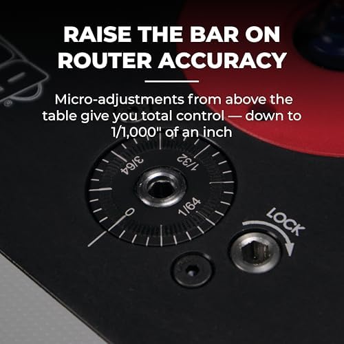 Kreg PRS5000 Precision Router Lift - Router Table Lift System - Durable Router Plate Insert - Router Table Plate Insert - For Quick, Accurate
