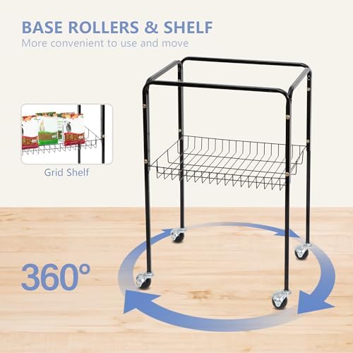 ZENY 63.4 Inch Bird Cage, Rolling Wrought Iron Parrot Cage | with Side-out Tray, Storage Shelf