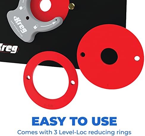 Kreg Precision Router Table Insert Plate - Undrilled Phenolic Router Plate for Custom Router Mounting - Level-Loc Rings - PRS4038