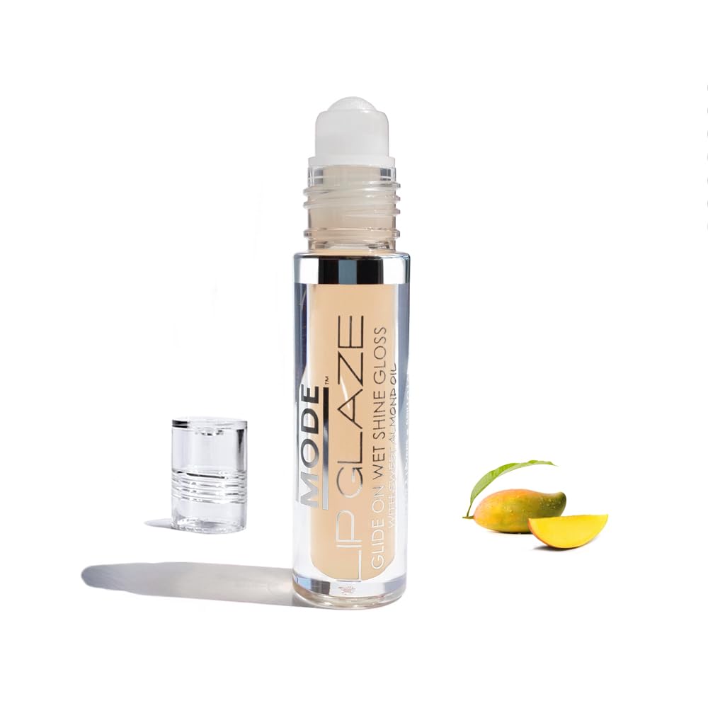 MODE Lip Glaze Cotton Candy Flavored Lip Gloss, Hydrating Sheer Wet Shine, Skincare Fruit Oils