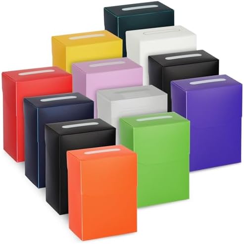 Okuna Outpost Deck Boxes with Dividers - Trading Card Storage Box & Organizer - Bulk Plastic Cases for Baseball & Game Cards - 2.88 x 1.88 x 3.88 in