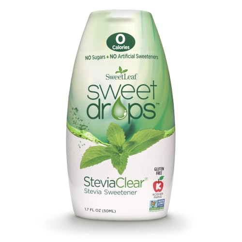 SweetLeaf Stevia Drops Liquid Sweetener, SteviaClear - 1.7 Fl Oz, Pack of 1 | Unflavored Sweet Drops, Stevia Leaf Extract, Zero Calorie, No Erythritol, Sugar Substitute