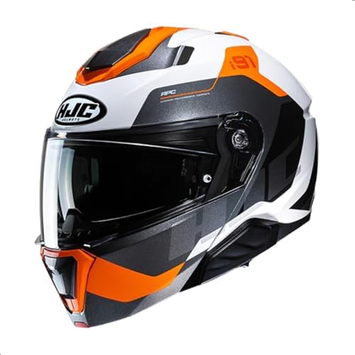 HJC i91 Carst Modular Motorcycle Helmet with HJ-33 Pinlock Shield, DOT Approved (MC1SF, X-Large)
