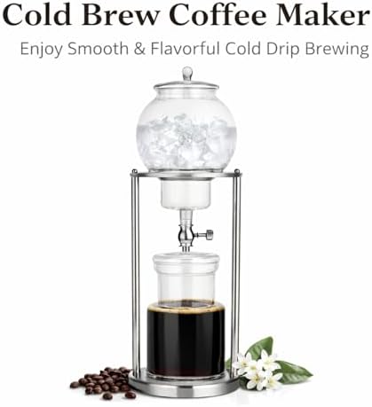 NISPIRA Luxury Ice Cold Brew Dripper Coffee Maker in Stainless steel, 600 ml Copper