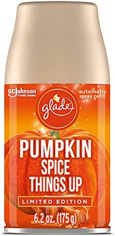 Glade Automatic Spray Refill and Holder Kit, Air Freshener for Home and Bathroom, Pumpkin Spice Things Up, 6.2 Oz