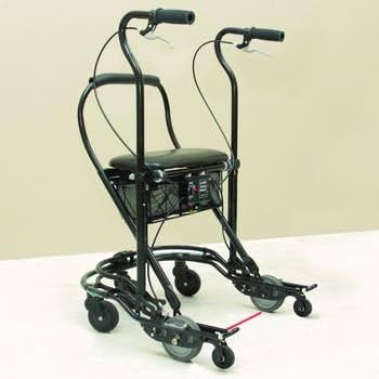 U-Step II Walker Black with Seat, Basket and Laser Light