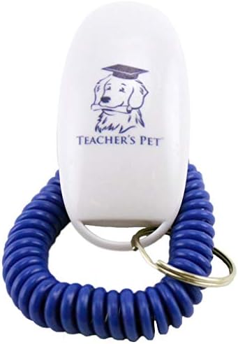 Teacher's Pet Dog Training Clicker with Wrist Strap - Puppy Behavioral Education Training Clicker for Positive Reinforcement - Durable, Lightweight