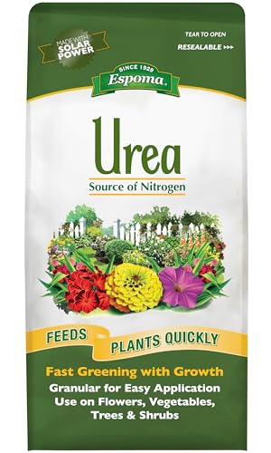 Espoma Urea Nitrogen Fertilizer 45-0-0, 4lb. Bag, Promotes Growth in All Flowering Plants, Trees, Shrubs