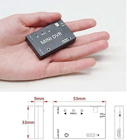 Mini FPV DVR Digital Video Recorder, 720P HD, NTSC/PAL, 32GB TF-Card Support, Built-in Battery, 3.5mm AV Interface