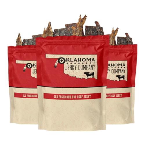 Old Fashioned Hickory Beef Jerky - No Frills Tough and Old Style Dry Beef Jerky - All Natural, Gluten Free, No Added Preservatives and No Added MSG, Healthy Protein Snacks, 2 oz (Pack of 3)