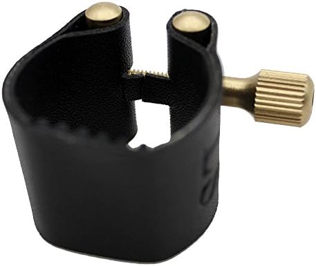 Andoer Alto Saxophone Ligature Fastener Compact Durable Artificial Leather for Alto Saxophone Rubber Mouthpiece