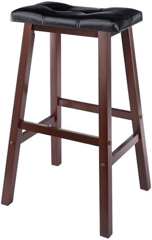 Winsome Mona Stool, 24", Antique Walnut