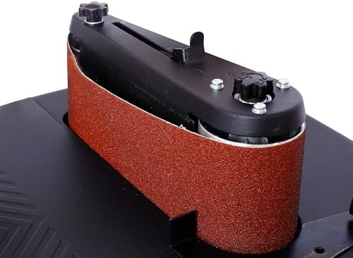 Vertical Oscillating Spindle Sander and Belt Sander 2 in 1 Woodworking Machine with 5 Sanding Sleeves 4x24 Inch Belt Tilting Table 0-45 Degrees for