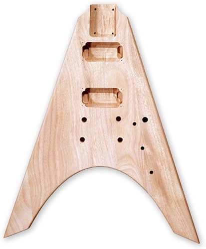 DIY Electric Guitar Kits Okoume wood Body curved top with mahogany veneer cover maple neck & composite ebony fingerboard