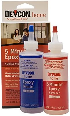 Devcon Epoxy, 5 Minute Epoxy, 4-1/2 Ounce Bottles, 2 Bottles