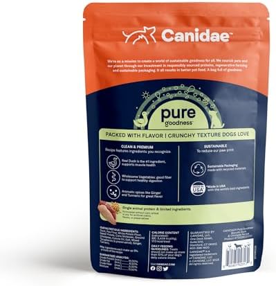 Canidae Pure Dog Treat Biscuits - Healthy & Nutrient Rich Dog Treats - Grain-Free Limited Ingredient Formula - Soy-Free - Crunchy Texture - Easy-Snap Design - 11 oz - Duck & Chickpea Recipe
