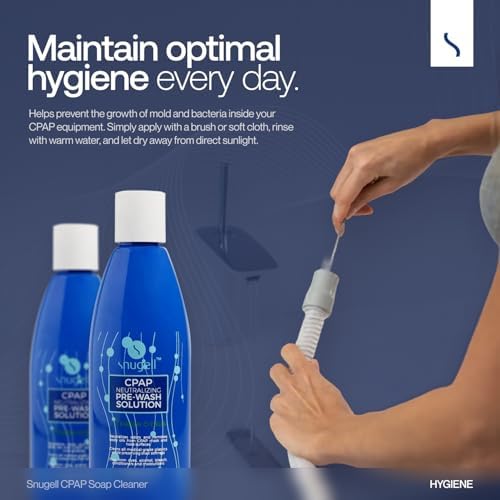 Snugell CPAP Soap Cleaner 8.4oz - Fresh Citrus Scent - Pre-Wash Solution - Mask and Hose Cleaning Soap - Neutralizes Odor and Removes Body Oils from