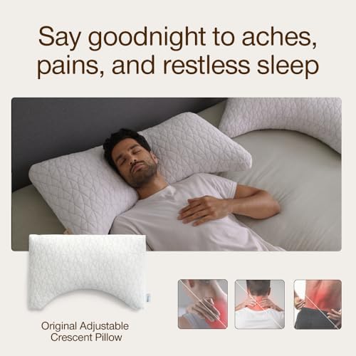 Coop Home Goods Original Adjustable Pillow, Queen Size Bed Pillows for Sleeping, Cross Cut Memory Foam Pillows - Medium Firm Back, Stomach and Side Sleeper Pillow, CertiPUR-US/GREENGUARD Gold