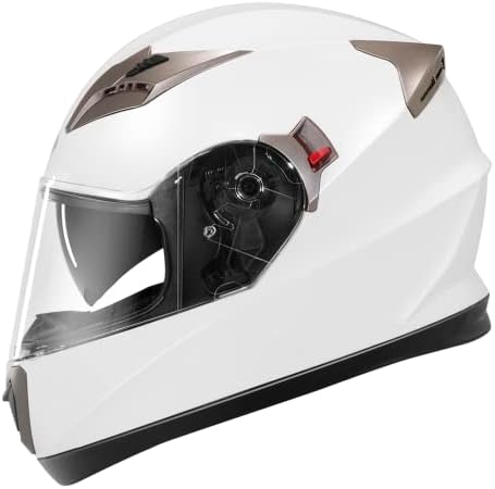 Motorcycle Full Face Helmet DOT Approved - YEMA Helmet YM-829 Motorbike Moped Street Bike Racing Casco Moto Helmet with Sun Visor for Adult,Youth Men and Women