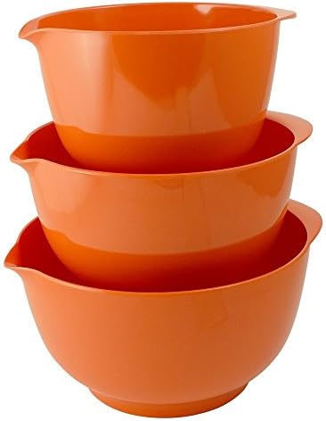 Hutzler Melamine Mixing Bowl Set: 2, 3 and 4 Liters, White (3234WH)