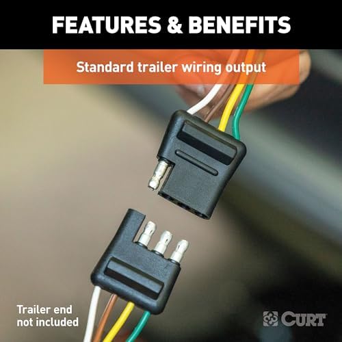 CURT 55316 Vehicle-Side Custom 4-Pin Trailer Wiring Harness for Select Ford F-Series, Cab and Chassis Pickup Trucks