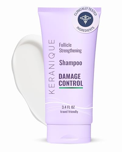 Keranique Scalp Replenishing Keratin Shampoo Damage Control for Thinning Hair, Hair Growth | Keratin Amino Complex, Free of Sulfates, Dyes and Parabens, 8 Fl Oz