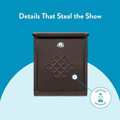 Architectural Mailboxes Bordeaux™ Locking, Wall-Mounted Mailbox for Outside