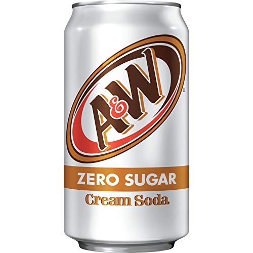 A&W Zero Sugar Root Beer Soda, 12 fl oz cans, 12 count