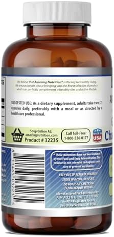 Amazing Formulas Glucosamine Chondroitin & MSM Supplement | 1850 Mg per Serving | 240 Capsules | Non-GMO | Gluten-Free | Made in USA