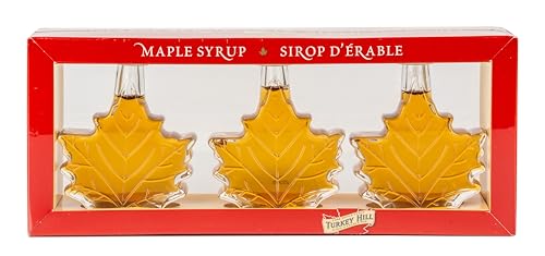 Turkey Hill Sugarbush International Gold Medal Winner Grade A Maple Syrup, Canadian Maple Leaf Glass Bottle (25.36 Fl Oz)