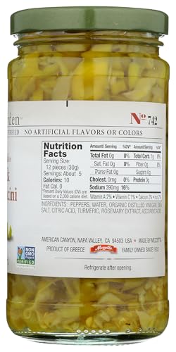 Jeff's Naturals Sliced Golden Greek Peperoncini - 12 oz