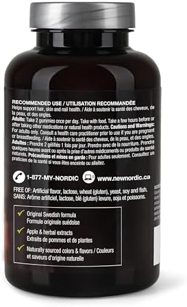 NEW NORDIC Hair Volume Daily Biotin Support Gummies 60-Day Supply - 1 Pk
