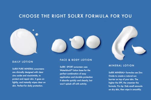 SolRX MINERAL+ SPF 50 Zinc Oxide Sunscreen, Reef Safe Face & Body | Designed For Healthy Outdoor Lives, Perfect For Running, Swimming, Cycling