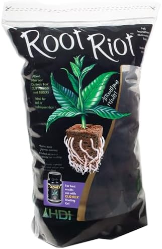 Root Riot Plant Starter Cubes Made from Sphagnum Peat Moss. Ideal for Cuttings and Seeds, Designed to Support Robust Root Development - 100 Cubes