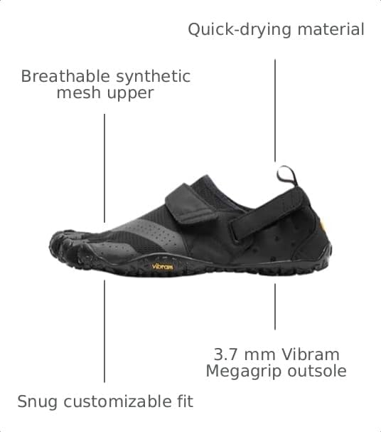 Vibram Men's V-Aqua Black Walking Shoe