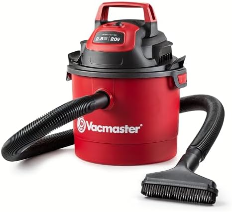 Vacmaster VOM205P 1101 2.5-Gal 2 Peak HP Wall Mount Wet/Dry Vacuum Red