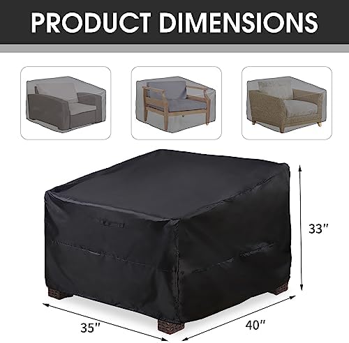 ALSTER Outdoor Chair Covers, Patio Chair Covers (35" L x 40" W x 33" H), Durable and Waterproof Outdoor Furniture Covers for Lounge Deep Seat