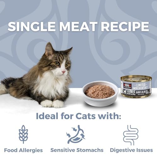 KOHA Limited Ingredient Diet Chicken Pate for Cats, 5.5oz Pack of 24 | Single meat protein, sensitive stomach formula, no fillers, limited ingredient wet cat food, made in USA