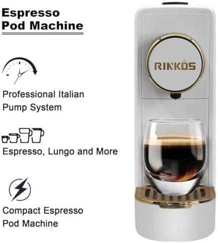 Espresso Machine Compatible with Nespresso Original Capsules, 20 Bar Italian High Pressure Pump Pod Coffee Maker