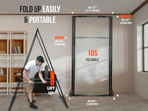 KHANH TRINH Foldable Pull Up Bar Stable Gymnastics Equipment Portable Aerial Yoga Stand Durable Frame For Hammock Chair