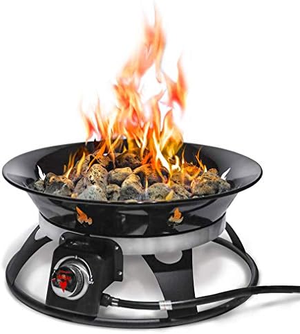 Outland Living Portable Propane Fire Pit, 21-inch, 58, 000 BTU with Fire Pit Cover & Carry Kit, Smokeless Gas Firebowl | Perfect for Camping, Patio