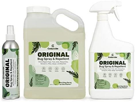 Cedarcide Original Bug Spray | Repel & Kill Fleas, Ticks, Mosquitoes, Mites, Ants & Chiggers | for use on People