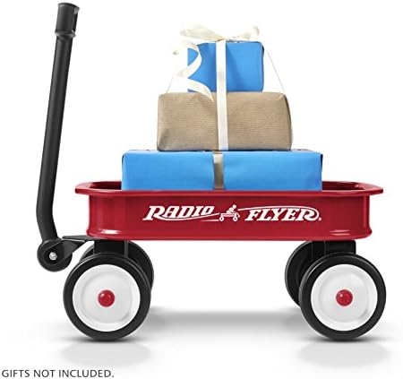 Radio Flyer Mini Classic Red Wagon for Kids, 12.5" Toy Wagon Ages Aged 1.5+ | Play-Size Version of the Classic, Durable Rolling Wheels & Steel Body, Working Handle, Toys, Crafts & Gift Displays