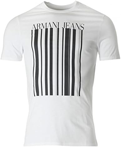 Emporio Armani Mens Regular Fit Jersey Barcode T-Shirt